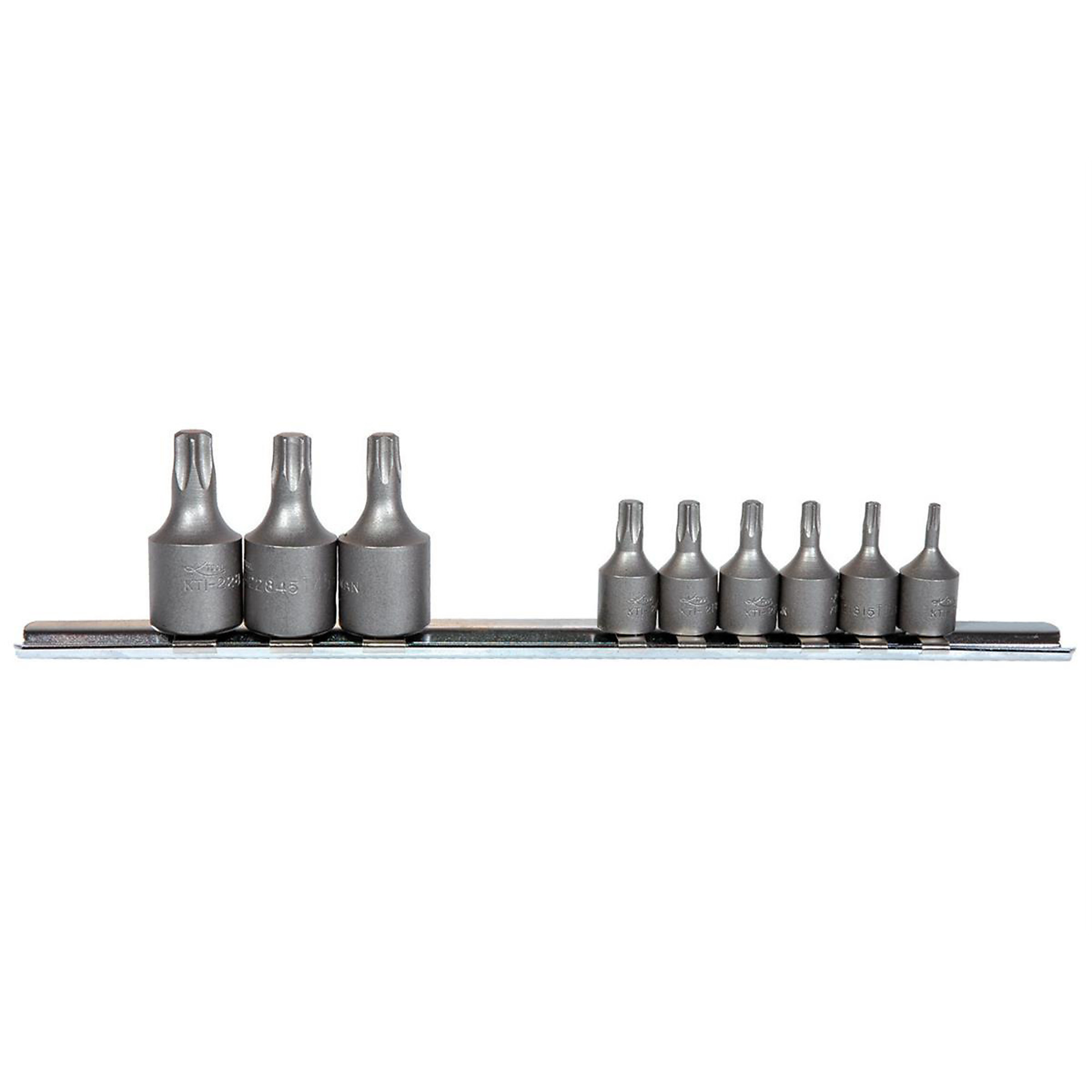 K-Tool International 9-Piece Internal Torq Socket Set — Chrome-Moly Steel, Heat Treated, Model# KTI22800